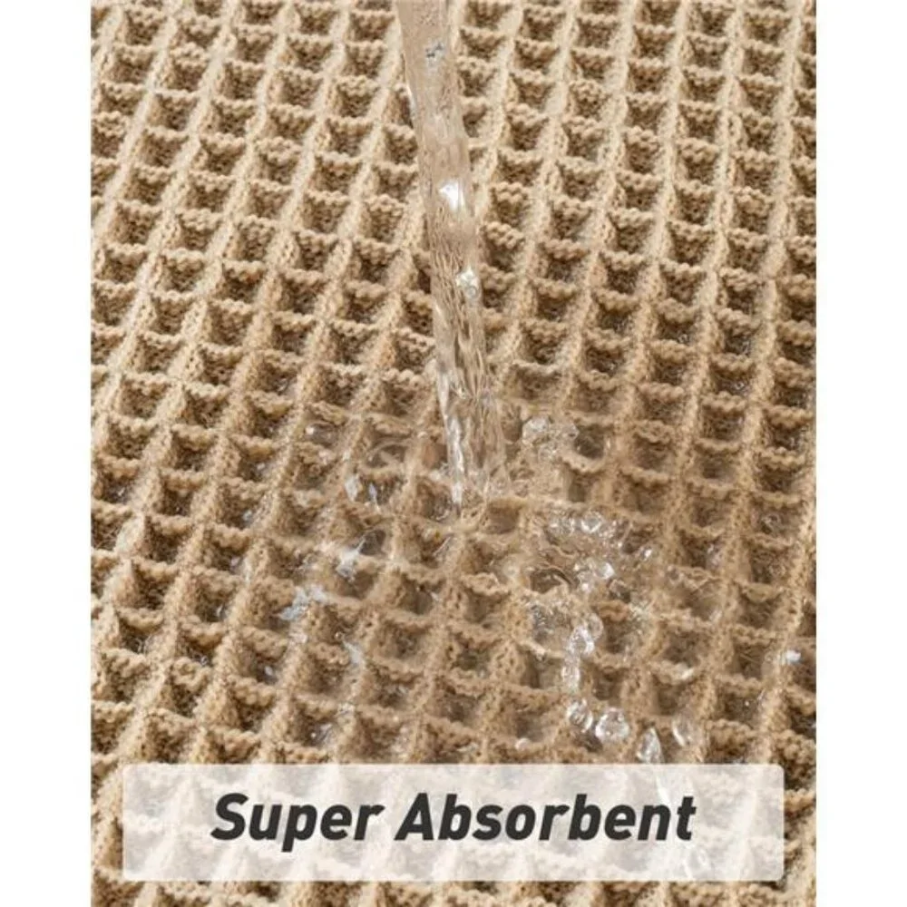 Upgraded Waffle Bath Mat, Super Absorbent Non Slip Bath Mats